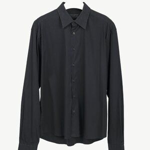 Prada Black Cotton-Poplin Buttoned Shirt